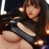 Torso de muñeca de 100 cm con nalgas y un pecho, TPE real, masturbador