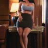 Tally - 163 cm muñeca con cabeza de silicona y cuerpo TPE, mandíbula móvil ROS - Personalizable
