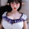 Torso de elfo anime de 80 cm con cabeza de pelo marrón - Masturbador de TPE realista con manos