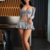 Elinore - 152 cm muñeca con cabeza de silicona y cuerpo TPE, mandíbula móvil ROS