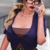 Southey - 158 cm muñeca con cabeza de silicona y cuerpo TPE, mandíbula móvil ROS