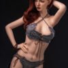 Laluzerne - 173 cm muñeca con cabeza de silicona y cuerpo TPE, mandíbula móvil ROS