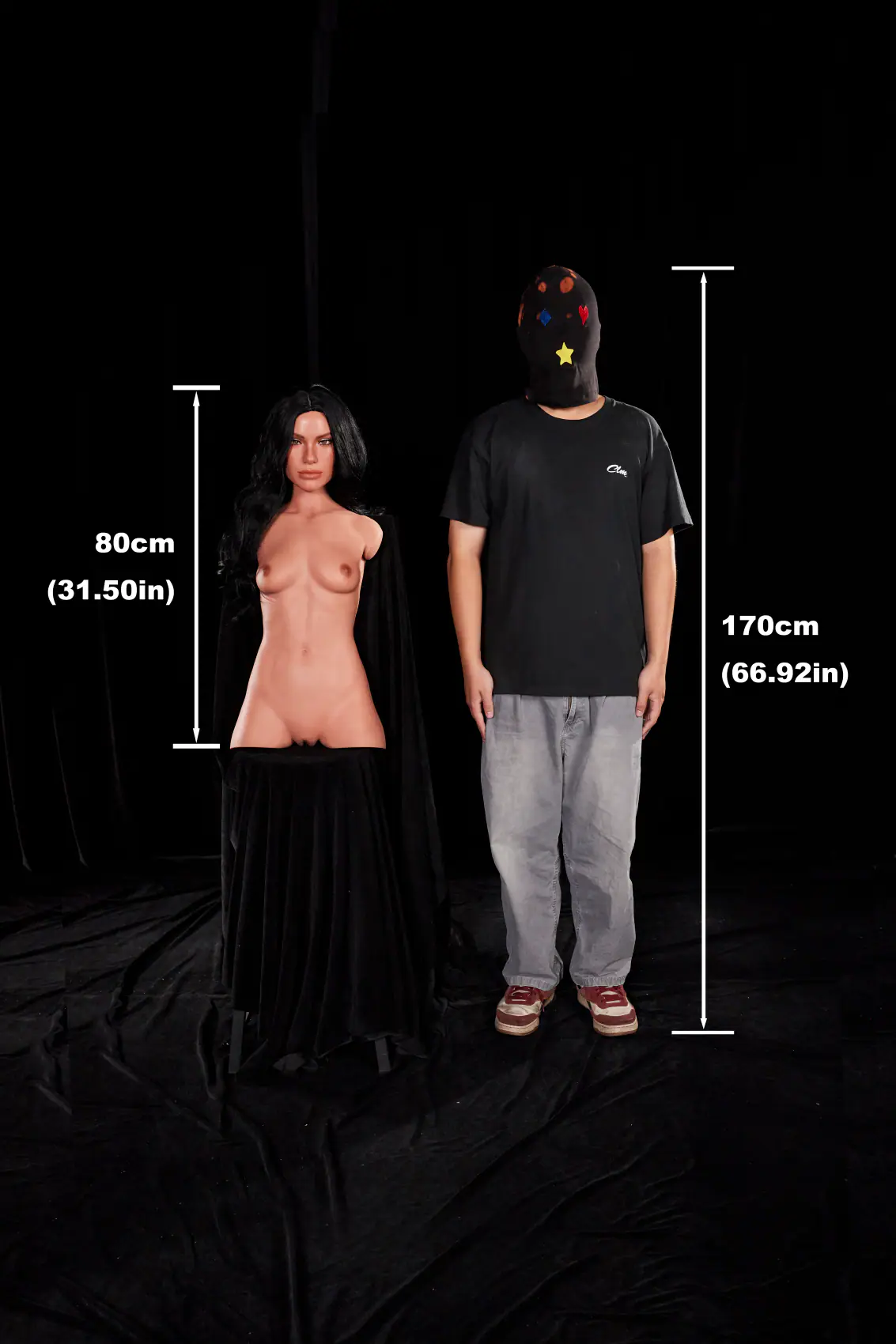 Carmen noir - Buste ULW 661 avec tête 1