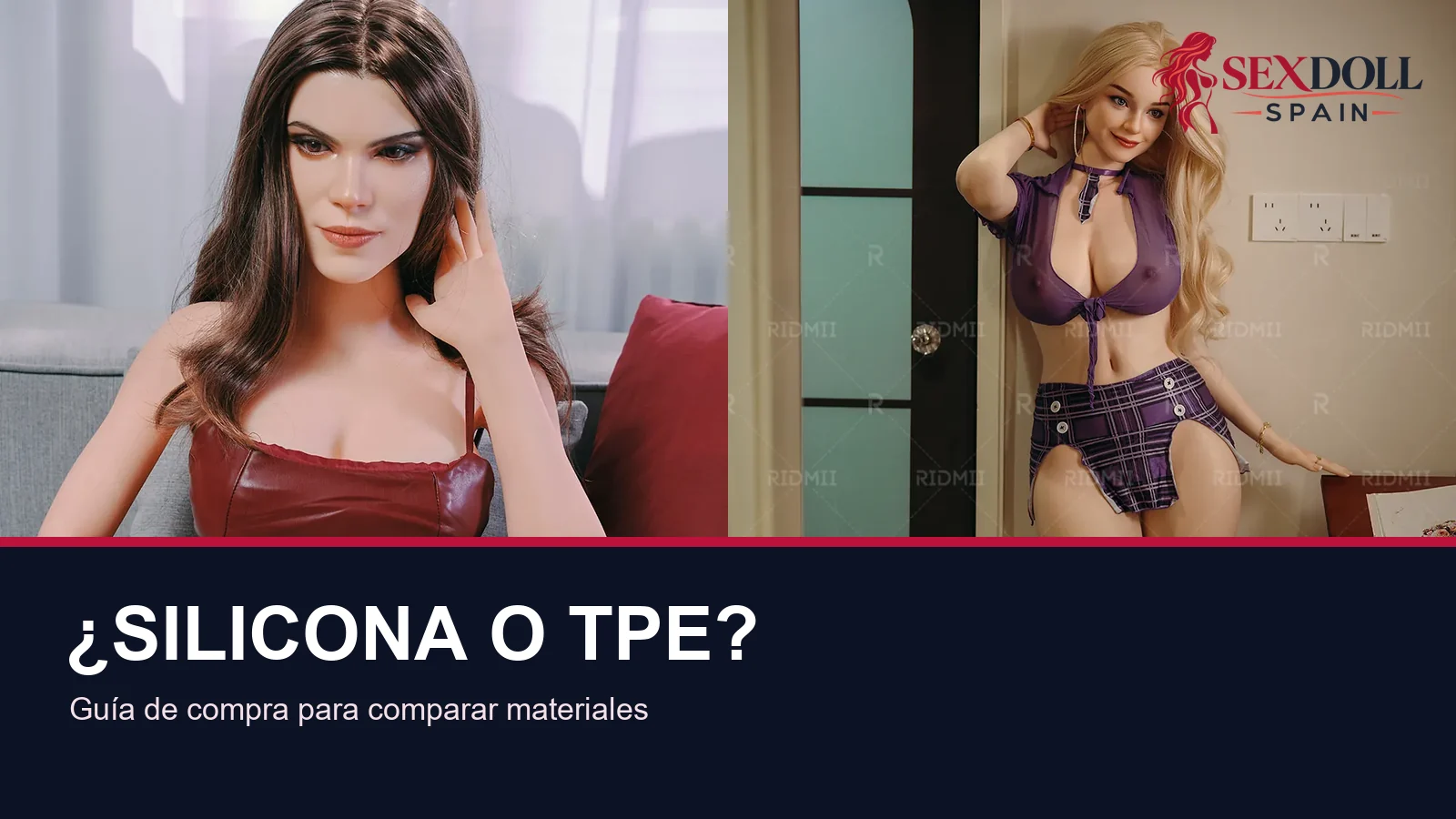 Comparación visual entre una muñeca con cuerpo TPE y una muñeca de silicona